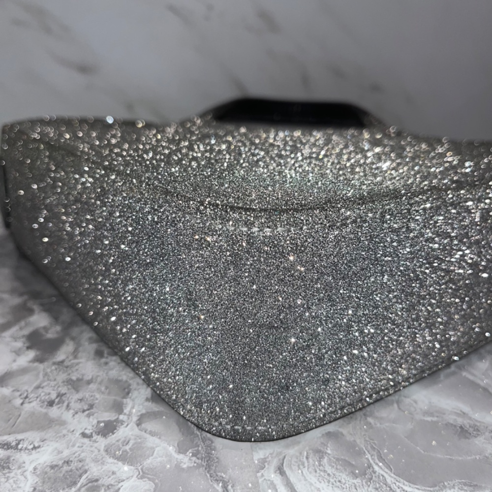 Balenciaga glitter silver triangle crossbody bag - Picture 6 of 10